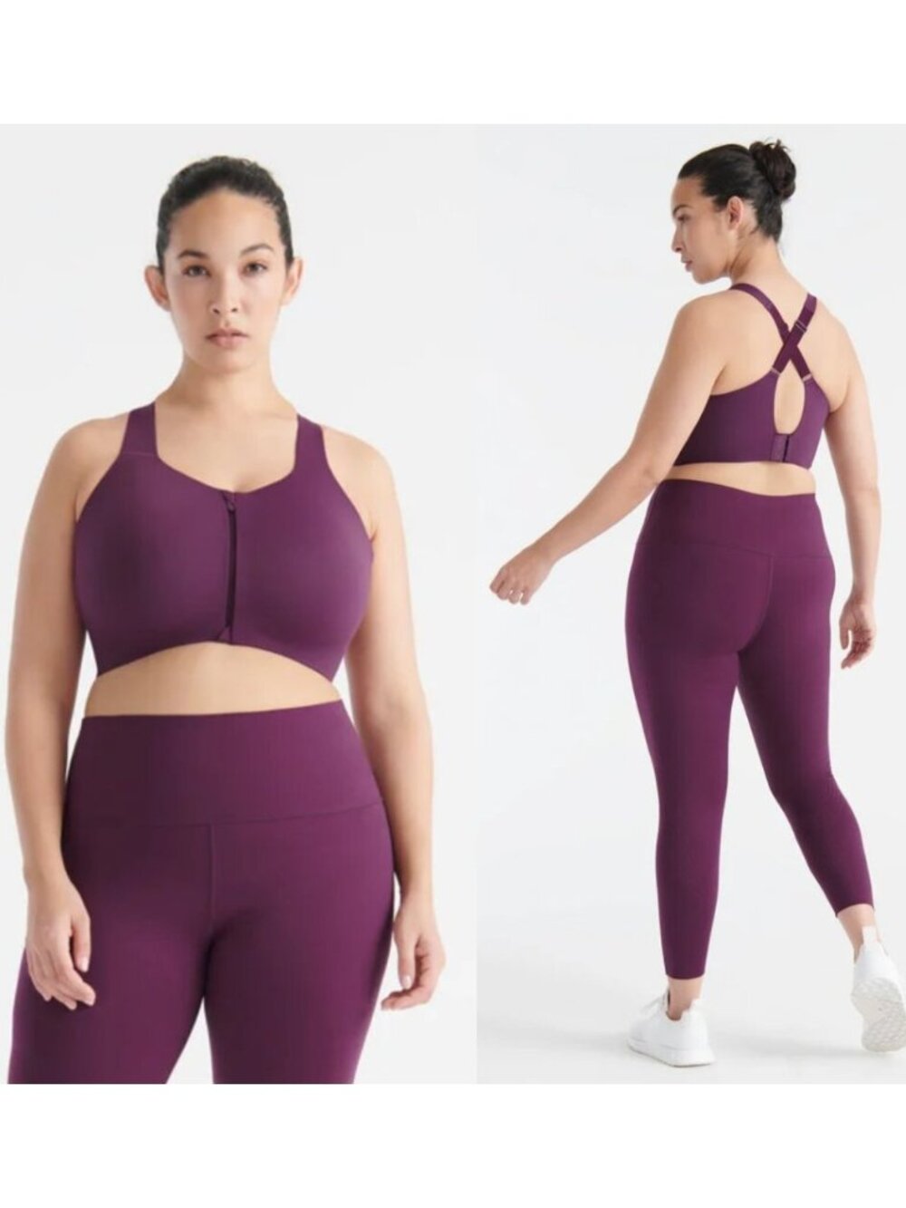 Knix Purple Front Zip Catalyst Sports Bra
